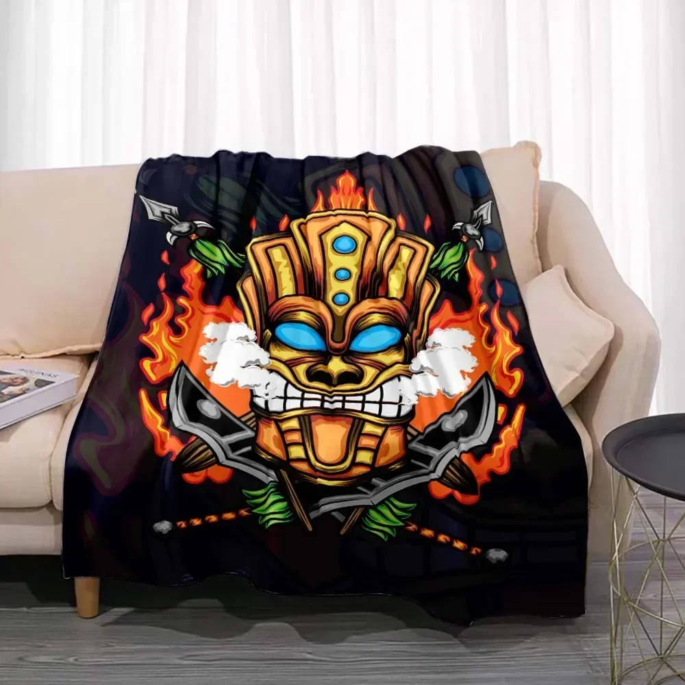 Travel Accessories Hawaii - Плед из фланели в стиле Тики-бар,