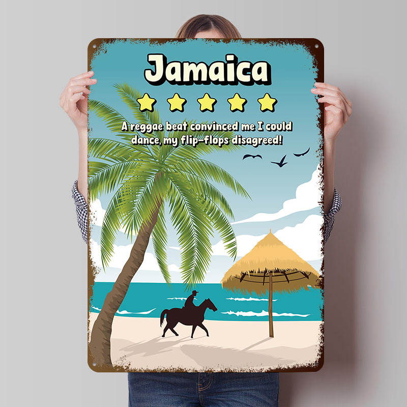 Travel Accessories For Jamaica - Металлический постер с забавным отзывом о