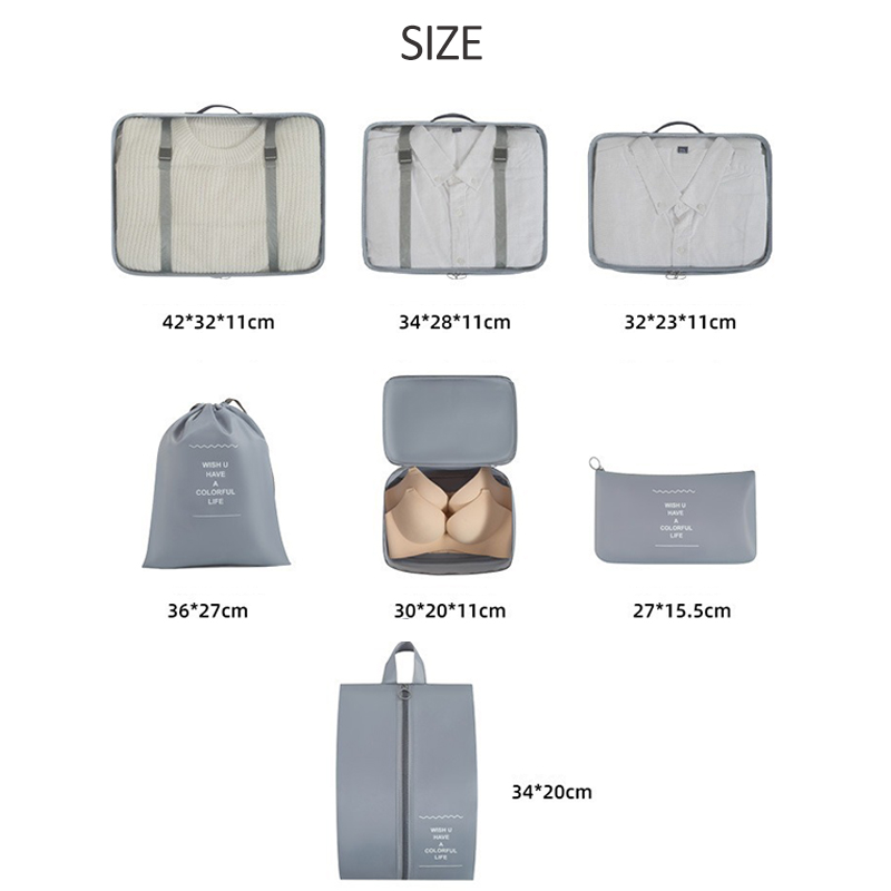 7-компонентный органайзер для  – обзор и цена Travel Accessories Packing Cubes
