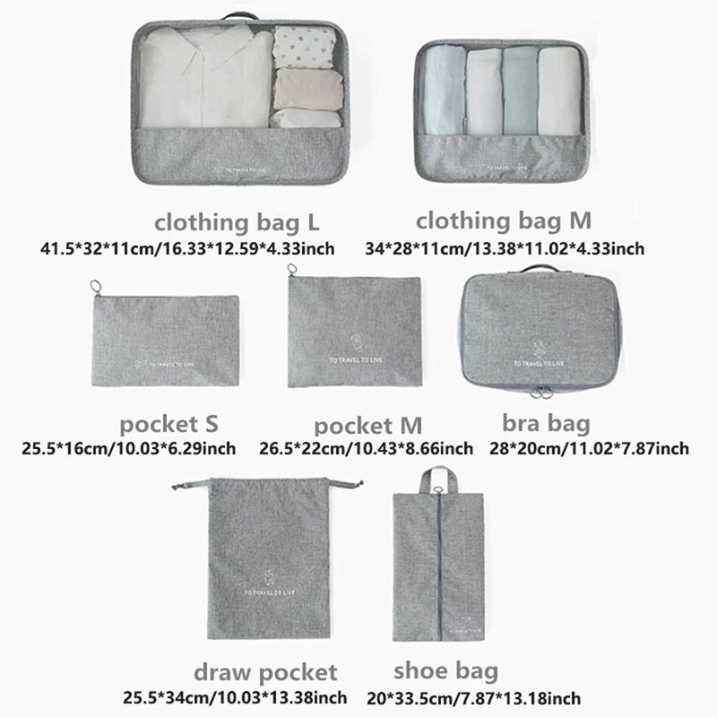 Набор из 7 дорожных органайзер – обзор и цена Travel Accessories Packing Cubes