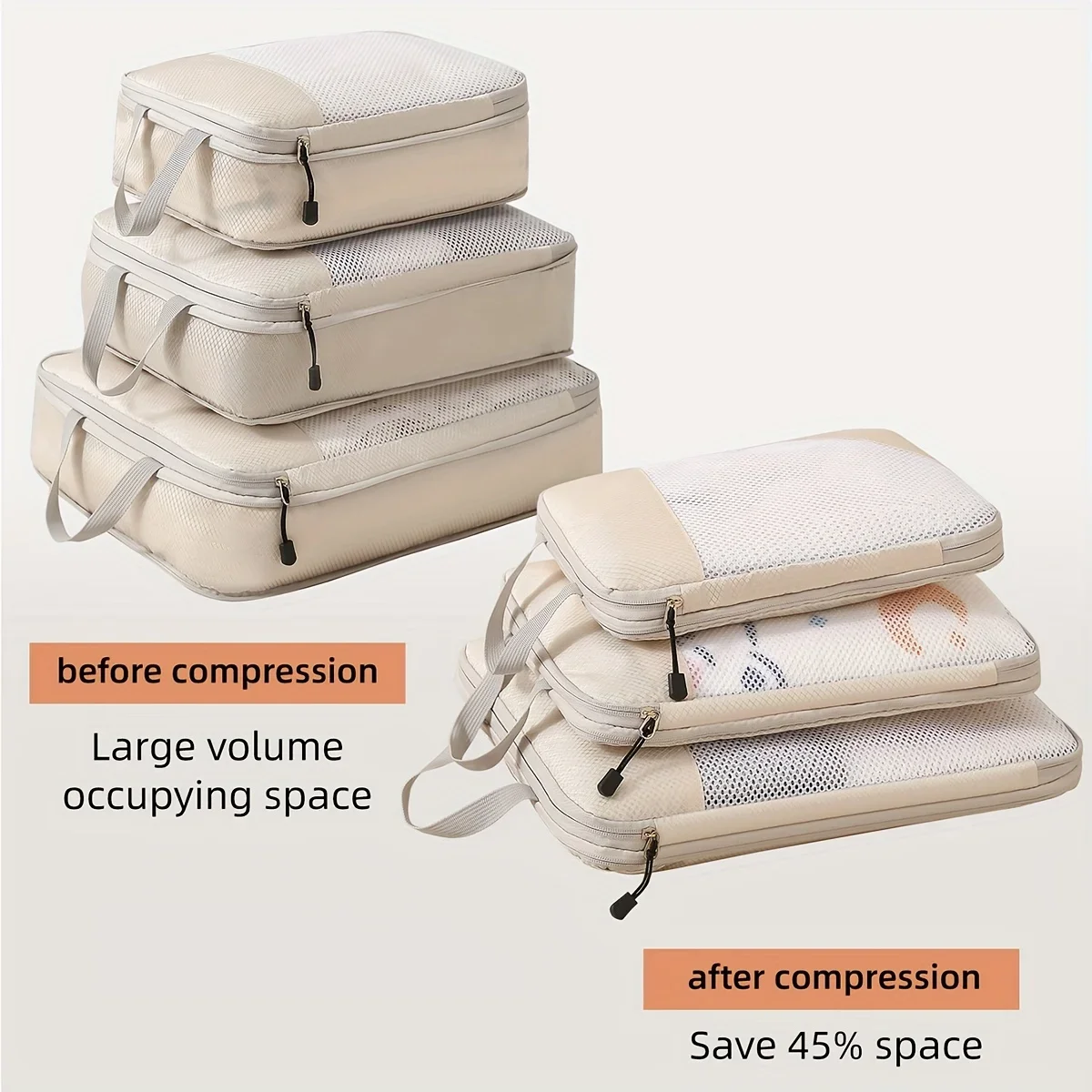 3 предмета, компрессионный куб – обзор и цена Travel Accessories Packing Cubes