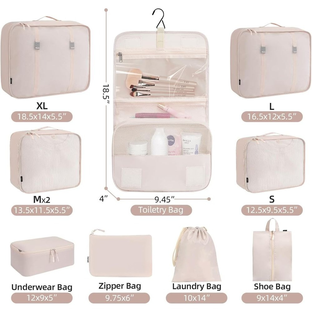 Набор из 8/10 упаковочных кубо – обзор и цена Travel Accessories Packing Cubes