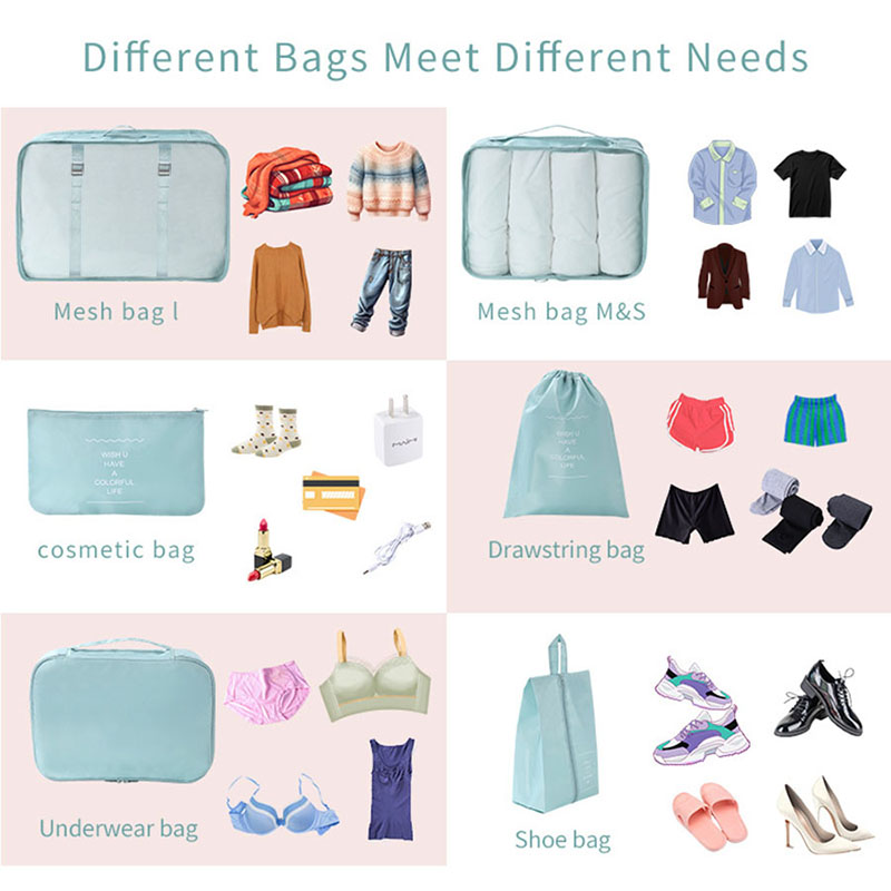 Набор из 7 водонепроницаемых о – обзор и цена Travel Accessories Packing Cubes