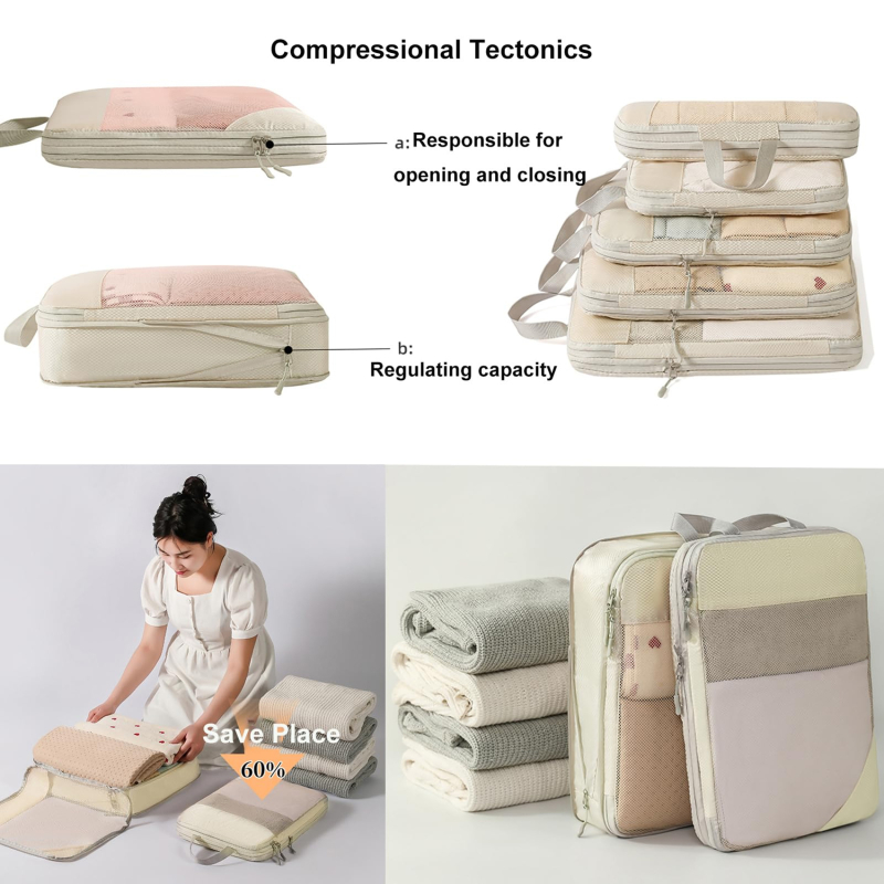 Набор из 5 компрессионных упак – обзор и цена Travel Accessories Packing Cubes