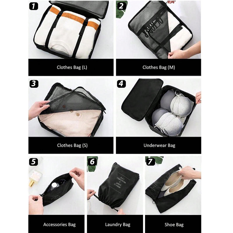 9 шт., дорожные сумки-органайз – обзор и цена Travel Accessories Packing Cubes